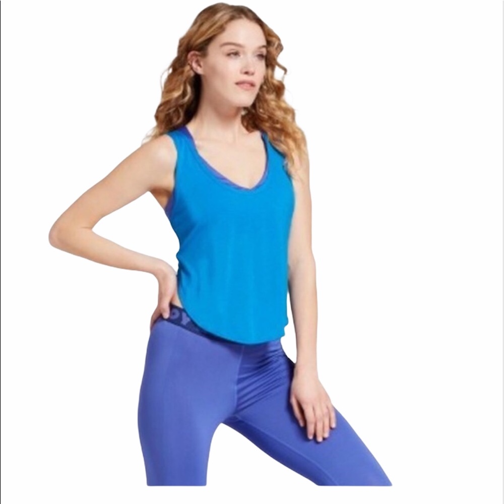 Joy Lab relax fit low back side split sleeveless active tank